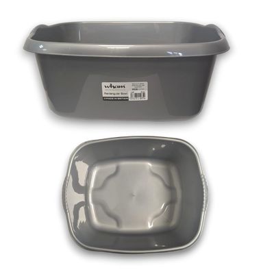 2 x Silver Wham Washing Up Bowl Basin,39cm, 12 Litre Capacity