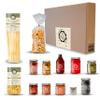 Gastronomie Italiane, Pack from the bottom, 13 Items, Italian gourmet products, craft products, glass jars, long shelf life, 4600 g, gift box view 1