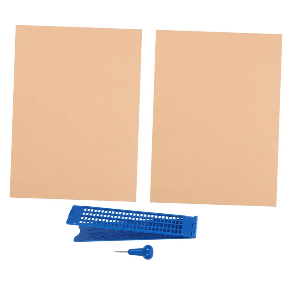 NAMOARLY Sturdy Plastic Braille Writing Lines Stylus Practice Papers Blind Accessory Kit