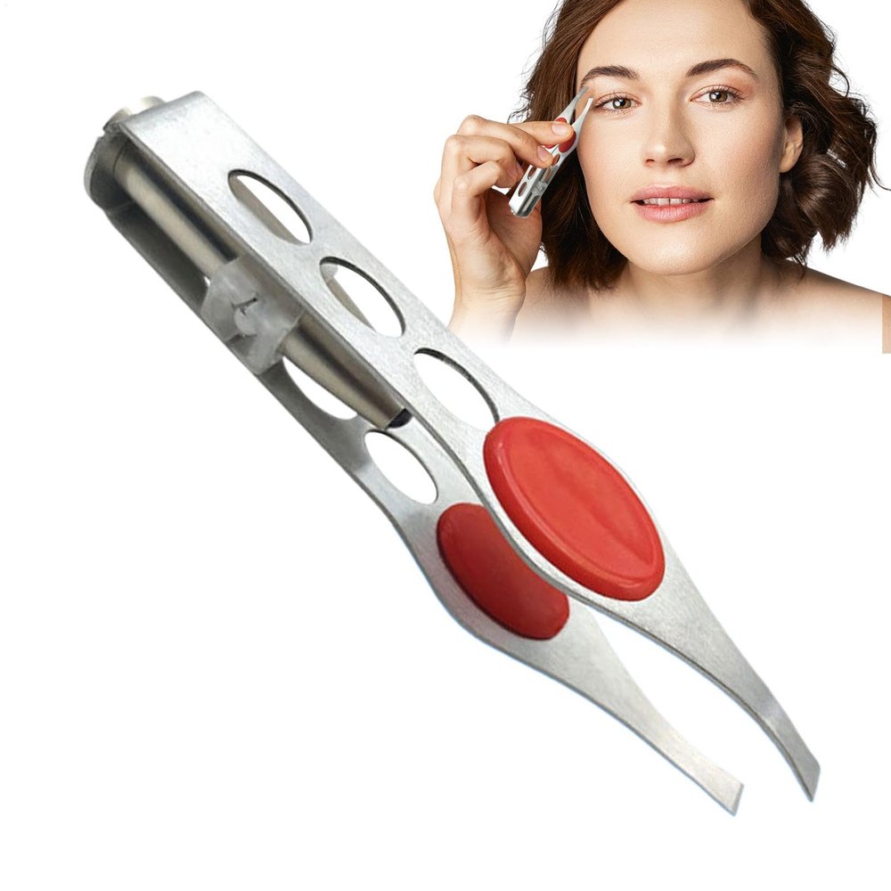 Eyebrow Tweezers for Women | Compact Non-Slip Lash Tweezers Eyebrow Plucker with LED Light | Women's Shaving & Hair Removal Products for Women, Men, Family, Friends