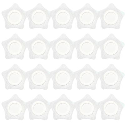 DVOFU 20Pcs Castor Oil Pack Wrap Star Shape Self-Adhesive Patches Highly Absorbent Compress Patches Belly Button Wrap Pads for Adult (Oil Not Included)