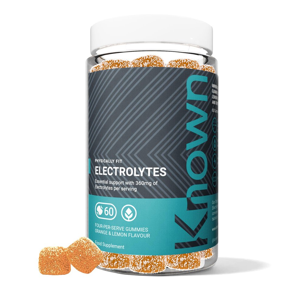 Known Electrolyte Gummies Orange & Lemon Flavour Vegan Gummy Supplement with Calcium, Magnesium, Potassium, Sodium & Chloride Hydration & Recovery 15 Servings for Men & Women