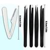 [9+1 PCS] Professional Stainless Steel Tweezers Set High-Precision Beauty Tools for Eyebrows, Facial Hair, Splinter & Ingrown Hair Removal view 2