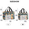 Fustylead Lovely Hand Draw Poodle Dog and Hearts Doodle Pill Organizer Bag Large Medicine Travel Carrying Case with Zipper for Vitamin Supplements Fish Oil, Empty First Aid Kit for Hiking Camping view 3