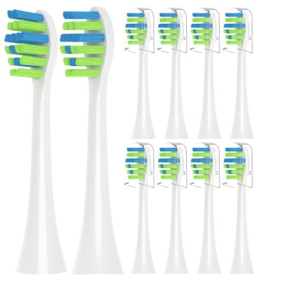 10 Pack Replacement Heads Only Compatible with 7AM2M AM100 AM105 AM111 Electric Toothbrush, Medium Bristles Brush Head, White