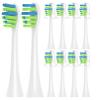 10 Pack Replacement Heads Only Compatible with 7AM2M AM100 AM105 AM111 Electric Toothbrush, Medium Bristles Brush Head, White view 1