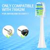 10 Pack Replacement Heads Only Compatible with 7AM2M AM100 AM105 AM111 Electric Toothbrush, Medium Bristles Brush Head, White view 2
