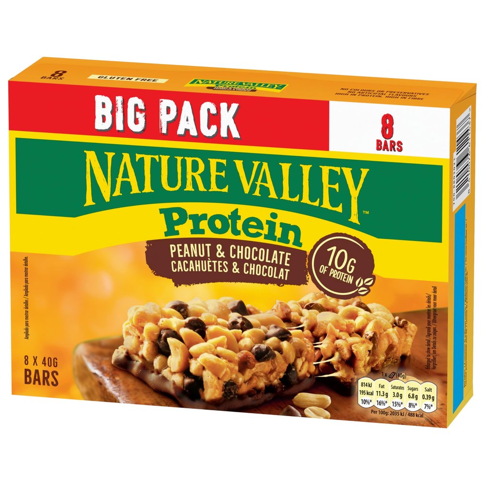 Nature Valley Protein Peanut & Chocolate Cereal Bars Big Pack 8 x 40 g