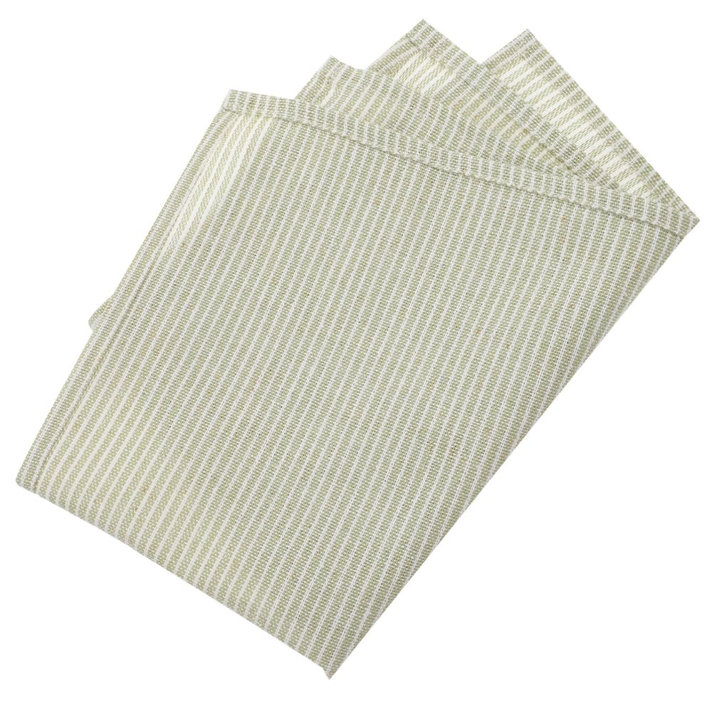 SOLUSTRE Linen Cotton Napkins Striped for Dining Table Decor Boys and Girls Food Mat Washable Placemat for Farmhouse Kitchen Insulation