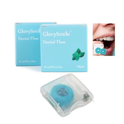 Flavoured, Biodegradable, Vegan, Eco-Friendly, Woven, Coconut Oil-Infused Dental Floss in a Recyclable Stylish Box with Luxury Colored Package. Three Flavours to Choose (One Size, Mint)