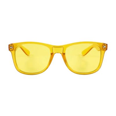 RobRia Color Therapy Glasses - Chromotherapy Tinted Lens Glasses, Scratch-Resistant Lenses with Premium Frames (Yellow)