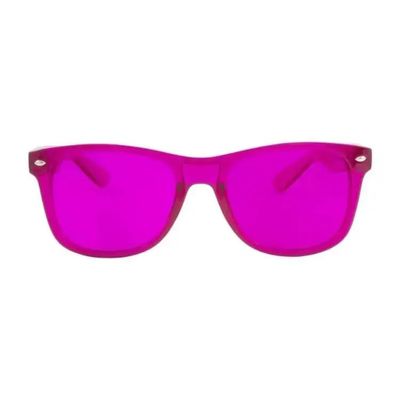 RobRia Color Therapy Glasses - Chromotherapy Tinted Lens Glasses, Scratch-Resistant Lenses with Premium Frames (Magenta)