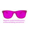 RobRia Color Therapy Glasses - Chromotherapy Tinted Lens Glasses, Scratch-Resistant Lenses with Premium Frames (Magenta) view 2