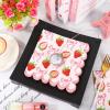 JarThenaAMCS 50Pcs Pink Bow Strawberry Napkins Summer Fruit Disposable Napkins Scalloped Edge Paper Luncheon Dinner Napkins for Party Table Supplies view 3