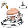 304 Stainless Steel Chastity Protection Cage with Removable Cage Sheet (Flat Ring, 55mm) view 1