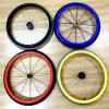 1Pair Wheelchair Push Rim Covers, 22/24in Non-Slip Rear Wheel Sports Wheelchair Rubber Cover, Wear-Resistant, Improve Grip and Traction(Red,22in) view 4