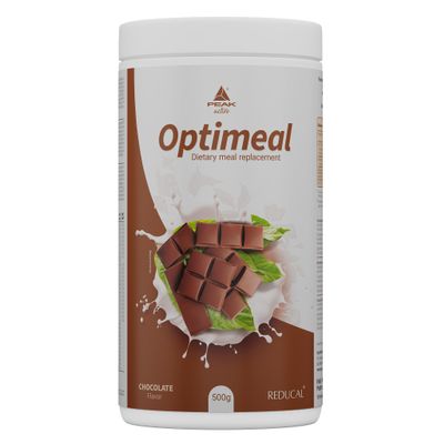 PEAK Optimeal - 500g Flavour Chocolate I 10 servings I Dietary Meal Replacement I Low-Carb diet meal replacement with high-content of proteins, fibre, vitamins & minerals