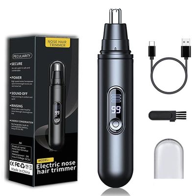 Nose Hair Trimmer, YiYunTE USB Rechargeable Beard Trimmer Men Women, Nose Hair Beard Trimmer Professional with LED Display, Waterproof Hair Remover Nose for Ears Eyebrows Face Facial Hair
