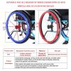 Wheelchair Rear Wheel Grips Cover - 22in Wheelchair Push Rim Covers, Silicone Wheelchair Push Rings, Non-Slip, Wear-Resistant, Improve Grip and Traction(22in,Yellow) view 2