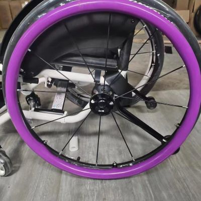 22/24in Wheelchair Push Rim Covers, 1 Pair Non-Slip Wear-Resistant Hand Push Cover, Wheelchair Accessories(Purple,22in)