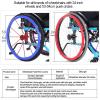 22/24 Inch Wheelchair Cover,Wheelchair Push Rim Covers,1 Pair Silicone Wheelchair Cover,Non-Slip Wear-Resistant Rear Wheel Push Ring Protective Cover(Orange,24in) view 4