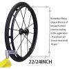 Wheelchair Cover,1 Pair 22/24 Inch Silicone Wheelchair Cover,Non-Slip Wear-Resistant Rear Wheel Push Ring Protective Cover,Rear Wheel Grips Accessories(Black,24in) view 2