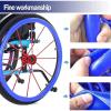 22/24 Inch Wheelchair Cover,Wheelchair Push Rim Covers,1 Pair Silicone Wheelchair Cover,Non-Slip Wear-Resistant Rear Wheel Push Ring Protective Cover(22in,Black) view 3
