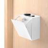 Beufee Wall Mounted Storage Box, Wall Mounted Storage Organizer Flip Lid Design Space Saving Large Capacity for Cotton Swab Floss Tissue (plastic) view 2