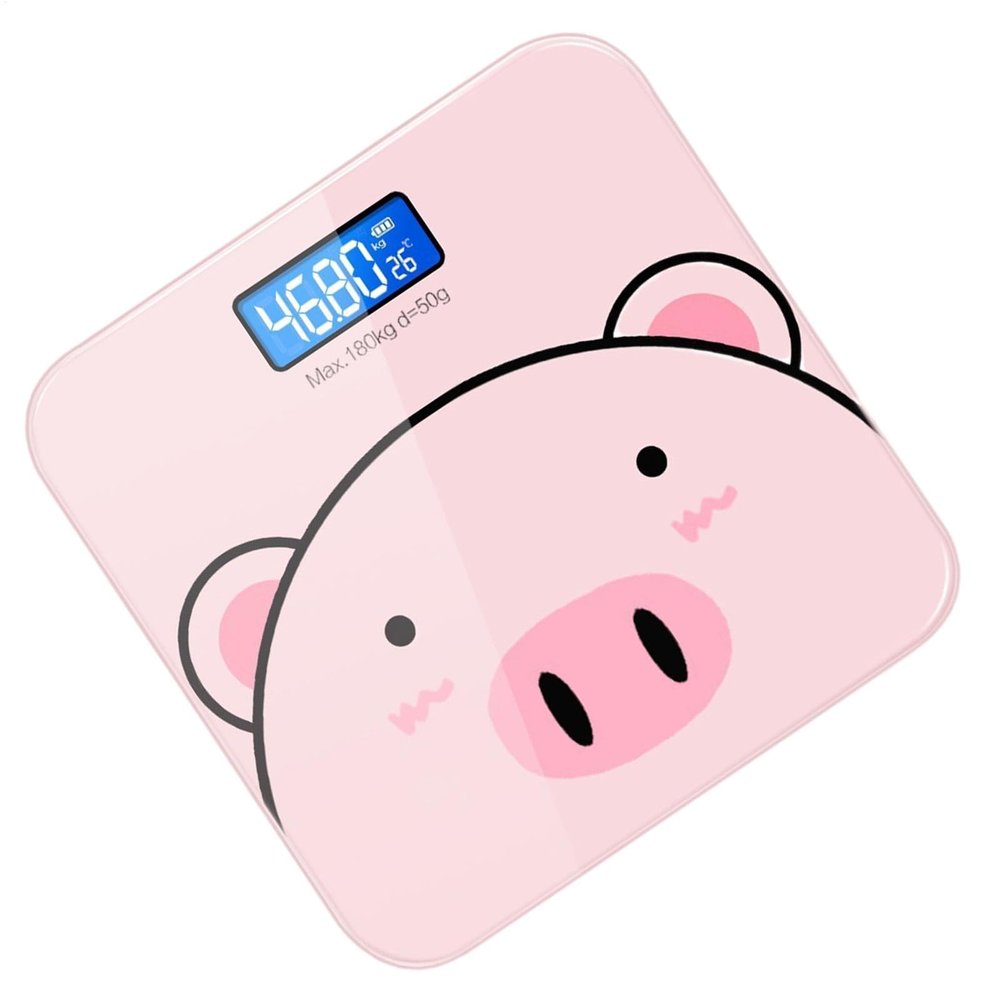 Electronic Scale for Body Weight | Smart Accurate Bathroom Scale Digital Weight Scale,USB Charging Automatic Weighing Scale Cartoon Body Scale for Women