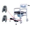 DeaHea 2 Pack Shower Commode Wheelchair Footrests Clamp Mount Replacement Bracket Clip for 3-in-1 Rolling Bedside Commode Chair Footrest Foot Step Shower Chair with Wheels Folding Legrest Footplates view 4