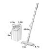Household Wooden Floor Mop Set with Scraping and Dewatering Function Easy Cleaning Mop for Home No Hand Washing Needed Includes Mop Bucket Floor Cleaning Mop for All Floors (Blue) view 2