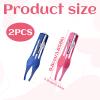 2Pcs Tweezers with Light,Tweezers for Facial Hair Women & Man,Stainless Steel Eyebrow Tweezer Women,Light Up Tweezer with LED Light Precision Eyebrow Eyelash Hair Removal(Pink+Blue) view 3