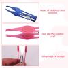 2Pcs Tweezers with Light,Tweezers for Facial Hair Women & Man,Stainless Steel Eyebrow Tweezer Women,Light Up Tweezer with LED Light Precision Eyebrow Eyelash Hair Removal(Pink+Blue) view 4
