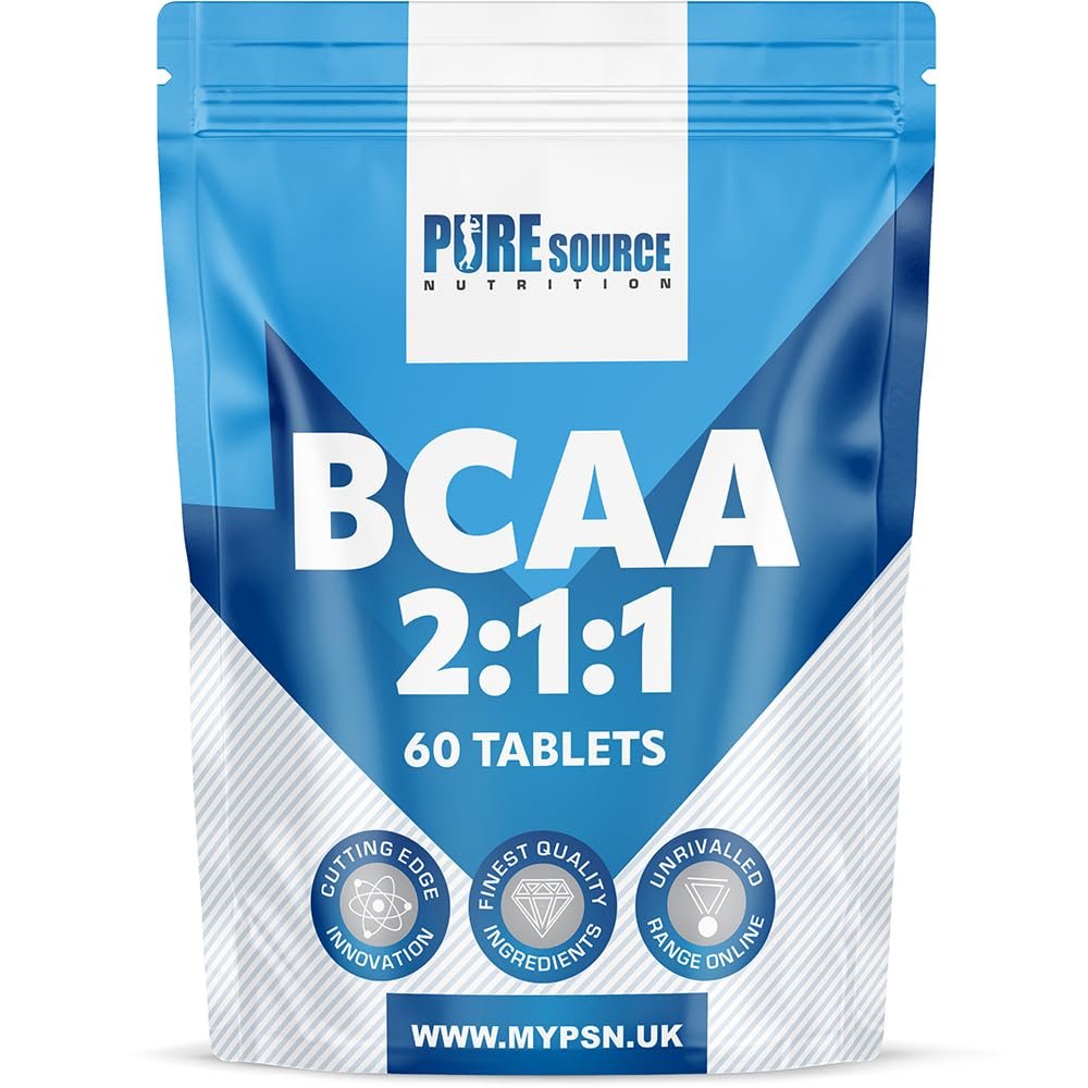 BCAA Tablets 500mg | Advanced Essential Amino Acids Supplement to Build Lean Muscle | Boost Recovery, Muscle Building & Growth | Leucine, Isoleucine & Valine | Vegan (60 Tablets)