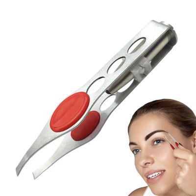 Tweezers With Light Portable Eyebrow Plucker Non-Slip Lighted Tweezers