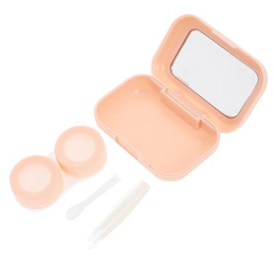 FRCOLOR Contact Lens Case Portable Travel Box Contact Removal Tool Cute Lens Box for Makeup Storage for Daily Use