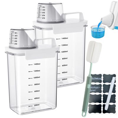 Aartsye Airtight Dispenser for Laundry Detergent 1800 ml, Multifunctional Washing Powder Box