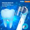 4 Electric Toothbrush Replacement Heads Compatible with Oral B Precise Bristles for Cleaning in Detail CliniCaps Pinpoint Double Protection Aseptic Pouch and Protective Cap view 4
