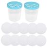 BUGUUYO 2pcs Dehumidifier Tub Moisture Absorber Refill Container, Plastic Detachable Moisture Holder for Wardrobes and Enclosed Spaces, Easy to Empty and Clean view 1