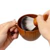 harayaa Shaving Brush Set for Men Cleaning Bowl 2 in 1 Professional Portable Foam Brush Grooming Set for Men Fathers Boyfriend Gift view 2