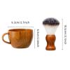 harayaa Shaving Brush Set for Men Cleaning Bowl 2 in 1 Professional Portable Foam Brush Grooming Set for Men Fathers Boyfriend Gift view 3