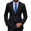 Mymyguoe Sporty Costume Jacket Men's Checked Jacket Slim Fit Suit Jackets One Button Party Suit Coat Vintage Spring Autumn Blazer Regular Fit Sweat Jacket Suit Jacket Sports Coat, 01 black, XL view 1