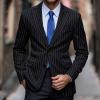 Mymyguoe Sporty Costume Jacket Men's Checked Jacket Slim Fit Suit Jackets One Button Party Suit Coat Vintage Spring Autumn Blazer Regular Fit Sweat Jacket Suit Jacket Sports Coat, 01 black, XL view 2