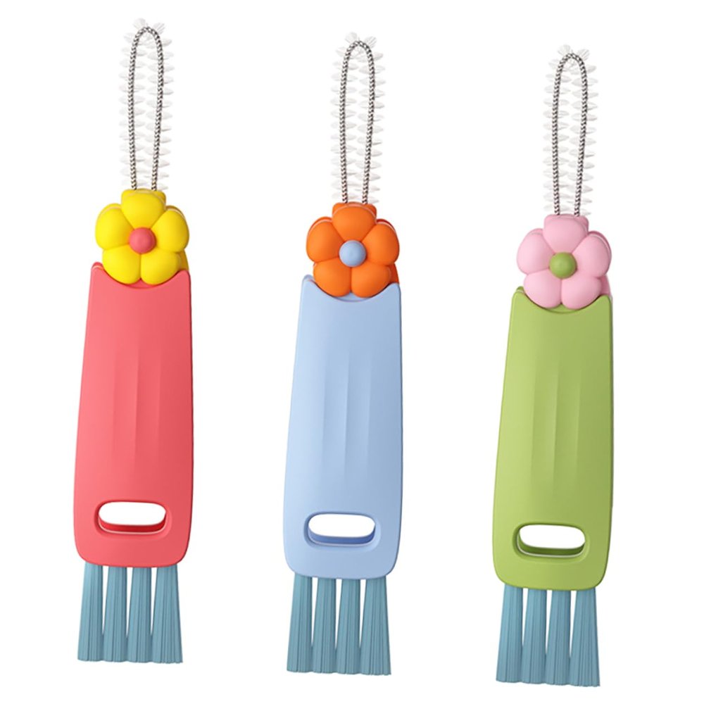 Didiseaon 3pcs Cup Lid Cleaning Brush Cup Gap Scrubber Bottle Detail Brush for Tight Spaces Straw Cleaning