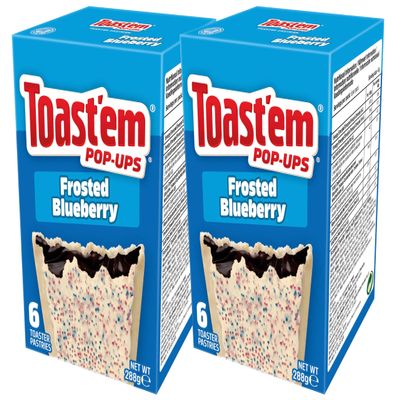 Toast'em Pop-Ups Blueberry 288g x 2 Packs | 6 Toaster Pastries per Box | Toaster Pastries | American