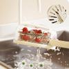 2025New Drainer Basket with Lid, 2-in-1 Multi-function Drainer Basket, Fruit and Vegetable Washing Bowl with Strainer, Berry Storage Container (1pcs White) view 2