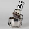 Agmoctz Shaving Set Soap Bowl + Shaving Brush + Stand Holder, Stainless Steel + Nylon Brush Kit Pure Hair Shaving Brush Kit view 3