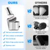 Agmoctz Shaving Set Soap Bowl + Shaving Brush + Stand Holder, Stainless Steel + Nylon Brush Kit Pure Hair Shaving Brush Kit view 4