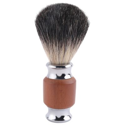 Bosiyrggrl 1Pcs Pure Hair Beard Brush Men's Shaving Brush with Wooden Handle Supply Various Hair Razors