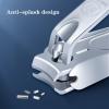 Nail Clippers Kit 5Pcs Nail Clippers Set for Men, Professional Fingernail Clippers Kit Manicure Set, Portable Carbon Steel Nail Care Tools with Blue Leather Travel Case Manicure Pedicure Kit view 2